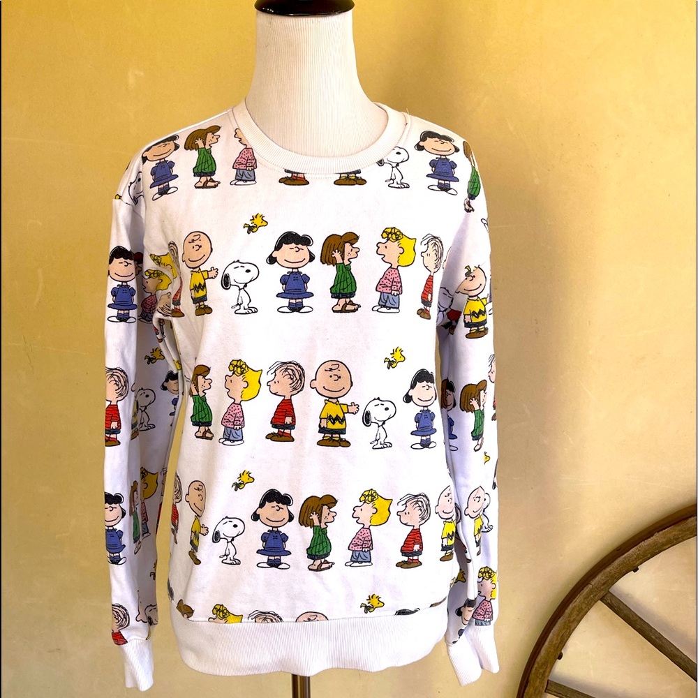 PEANUTS CHARLIE BROWN SNOOPY Super Cute Fun Vintage Sweat Shirt Woman’s Size S